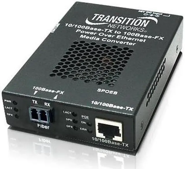 Alt view image 16 of 17 - Transition Networks Stand-alone Fast Ethernet PoE Media Converter