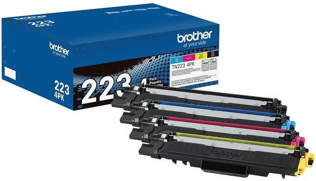 Alt view image 8 of 17 - Brother TN223 Toner Cartridge Black Cyan Magenta Yellow TN2234PK