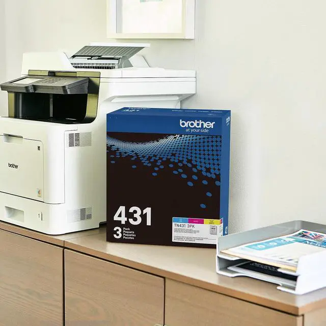 Alt view image 5 of 20 - Brother International - TN4313PK - Brother TN-431 Toner Cartridge - Cyan, Magenta, Yellow - Laser - Standard Yield -