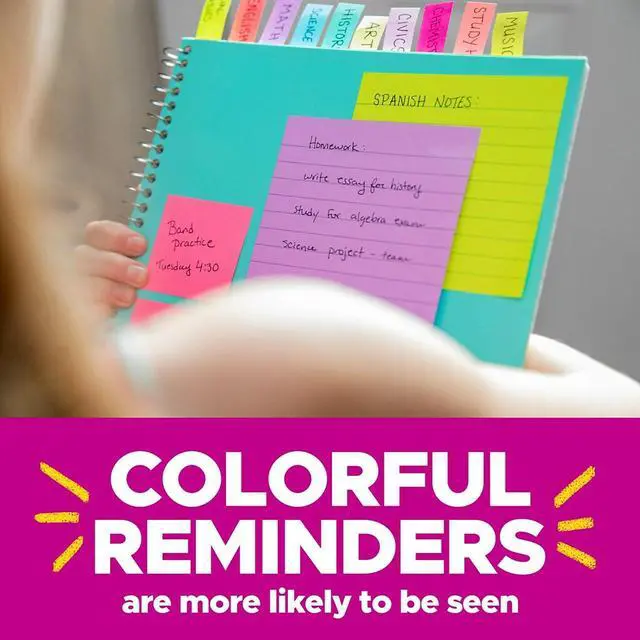 Alt view image 11 of 13 - Post-it Flags Self-stick 1/2" 189/PK Assorted Bold 6837CF