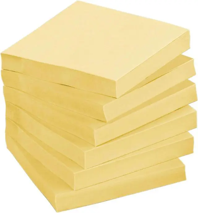 Alt view image 16 of 17 - Post-it Recycled Note Pad Cabinet Pack 3 x 3 Canary Yellow 75-Sheet 24/Pack