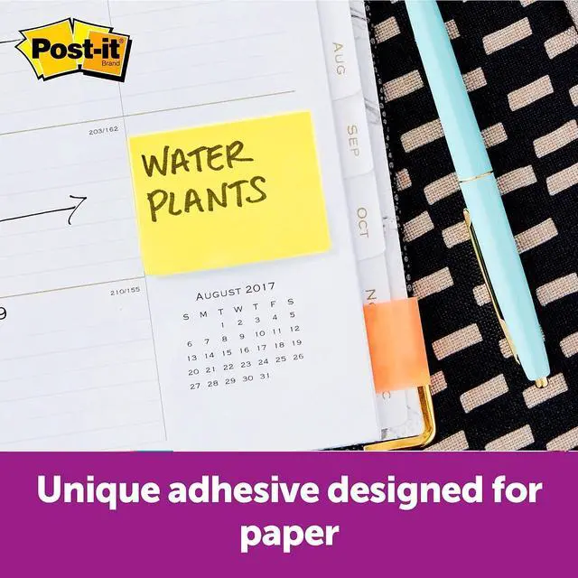 Alt view image 3 of 16 - Post-it Recycled Note Pads 1 1/2 x 2 Canary Yellow 100-Sheet 12/Pack 653RPYW