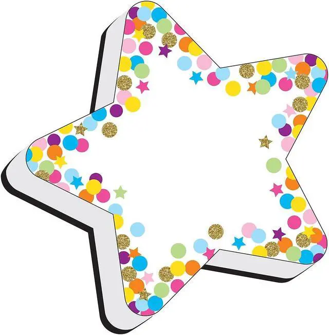 Alt view image 2 of 4 - Ashley Productions Dry Erase Magnetic Whiteboard Erasers Star Confetti Pack of 6