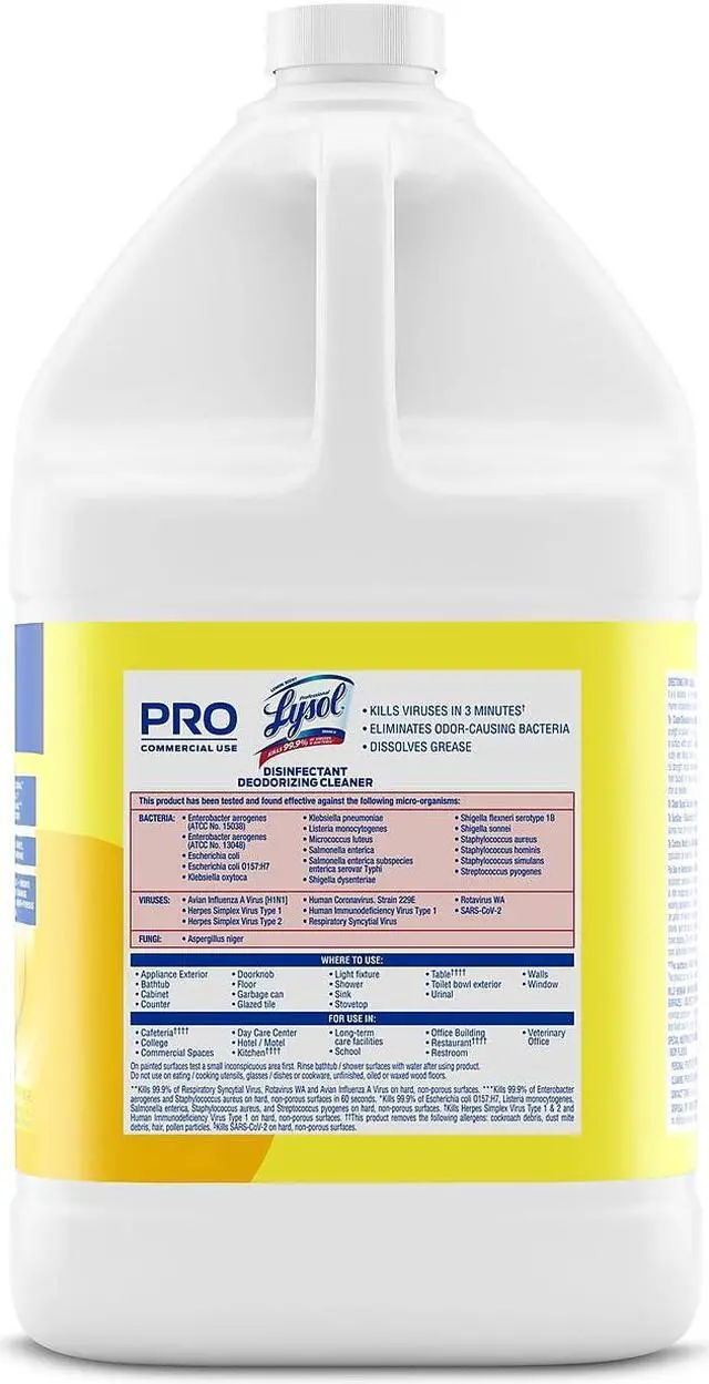 Alt view image 7 of 19 - Reckitt Benckiser 76334CT Professional LYSOL Brand Disinfectant Deodorizing Cleaner, 1 gal. Bottle, Concentrate, Lemon Scent