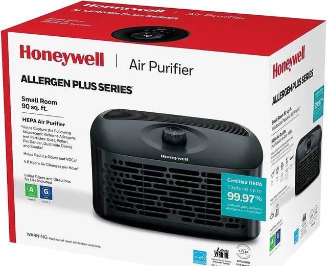 Alt view image 7 of 8 - honeywell hpa020b tabletop air purifier, black