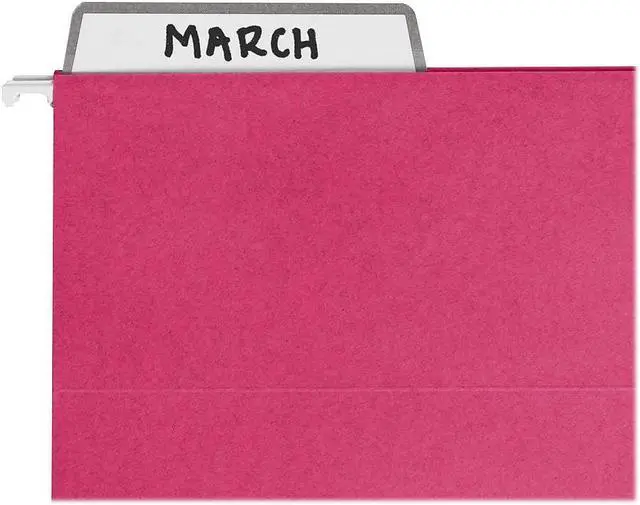 Alt view image 2 of 4 - Smead Protab 10% Recycled Hanging File Folder 3-Tab Letter Size Red 20/Box (64197)