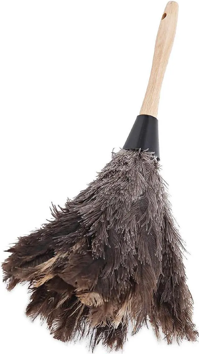 Alt view image 13 of 19 - Boardwalk UNS14FD Professional Ostrich Feather Duster, Gray, 14 Inch , Wood Handle
