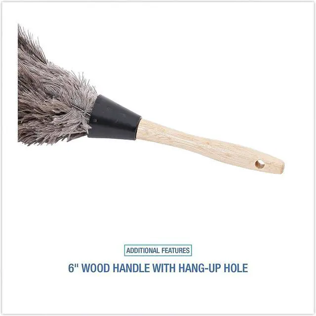 Alt view image 15 of 19 - Boardwalk UNS14FD Professional Ostrich Feather Duster, Gray, 14 Inch , Wood Handle