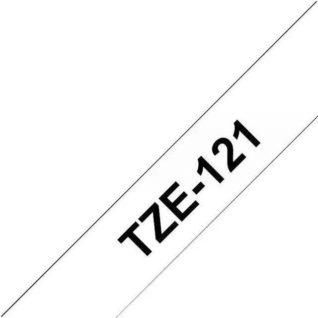Alt view image 3 of 5 - TZe121 9mm (0.35") Black on Clear tape for P-Touch labelers (TZ machines)