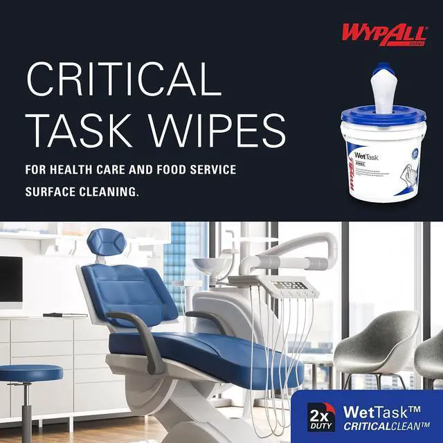 Alt view image 8 of 8 - Kimtech* Wipers for WETTASK System 12 x 12 1/2 90/Roll 6 Rolls/Carton 06411