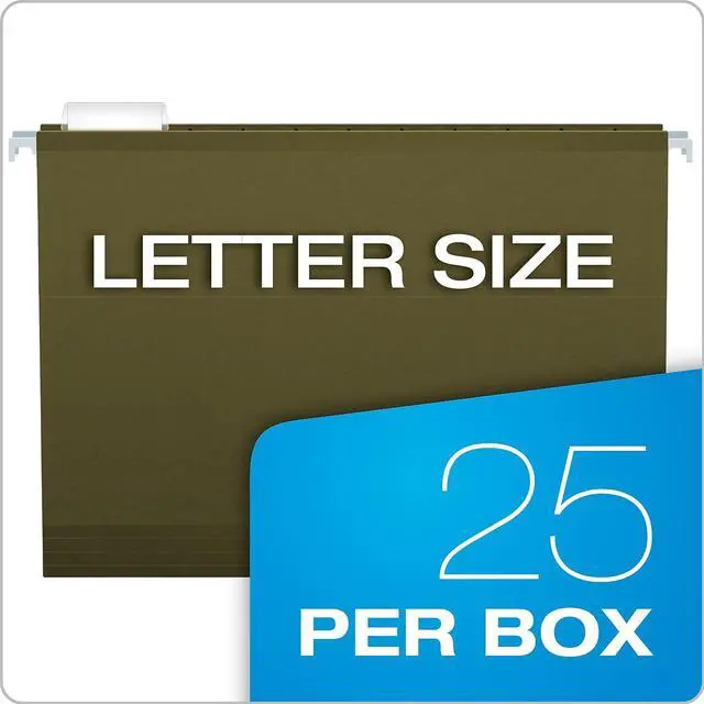 Alt view image 5 of 7 - Pendaflex X-Ray Hanging File Folders 1/5 Tab Letter Standard Green 25/Box 415215