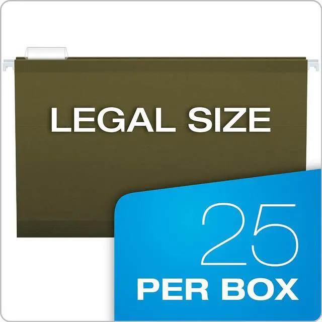 Alt view image 5 of 7 - Pendaflex X-Ray Hanging File Folders 1/5 Tab Legal Standard Green 25/Box 415315