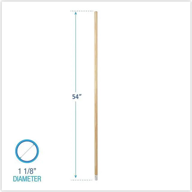 Alt view image 7 of 11 - Boardwalk Lie-Flat Screw-In Mop Handle Lacquered Wood 1 1/8 dia x 54 Natural 833