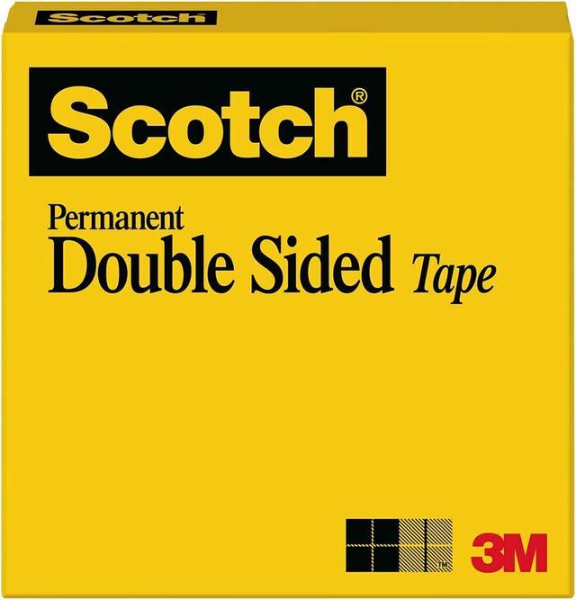 Scotch Permanent Double Sided Tape, 1/2 x 36 665-121296-12PK