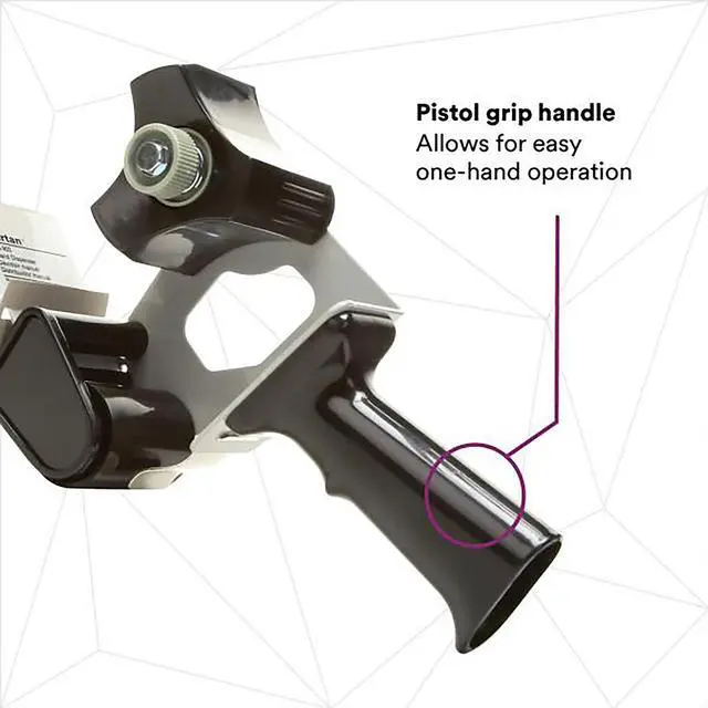 Alt view image 9 of 14 - Tartan Pistol Grip Box Sealing Tape Dispenser, 3" core, Black