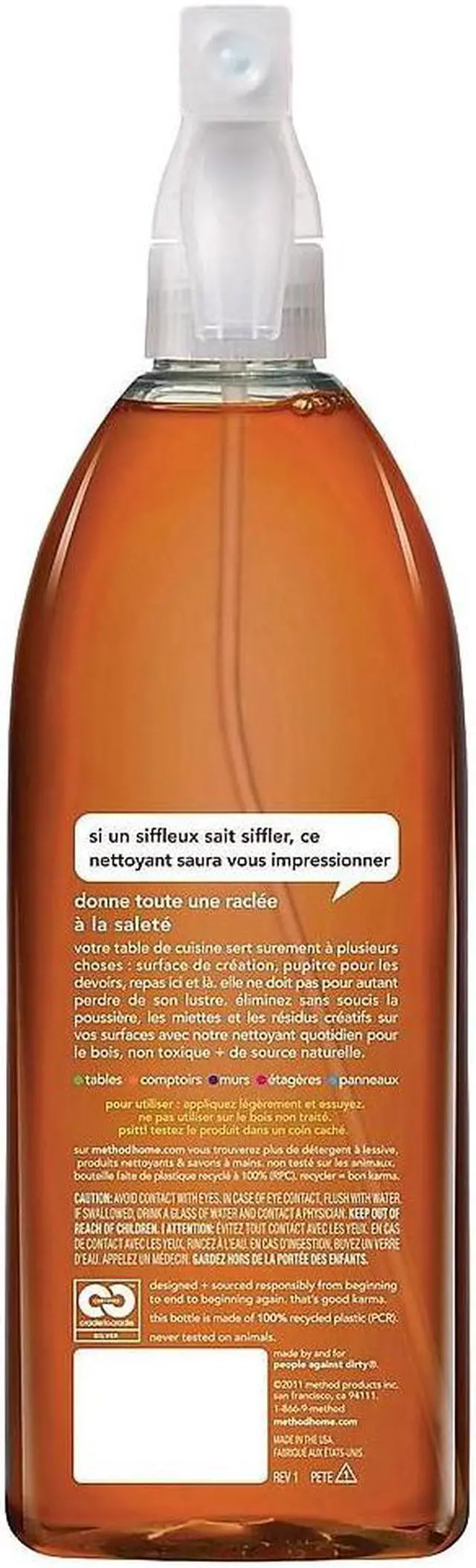 Alt view image 8 of 12 - Method MTH01182CT 28 oz Wood for Good Daily Cleaner - Clear