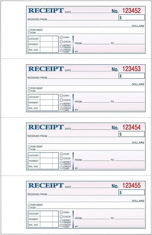 Main image of Adams 3-Part Carbonless Receipt Book 10.88" x 7.63" 100 Sets/Book (TC1182)
