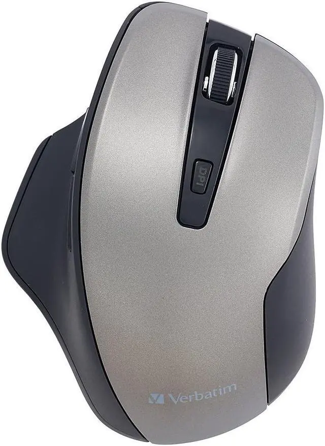 Alt view image 11 of 20 - Verbatim Silent Ergonomic Wireless Blue Led Mouse - Graphite