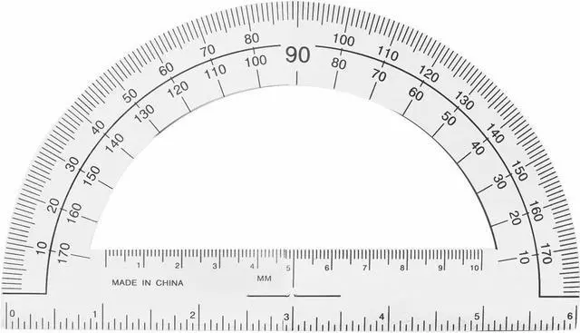 Main image of Sparco Plastic Protractor 6" Ruler Base Clear 01490