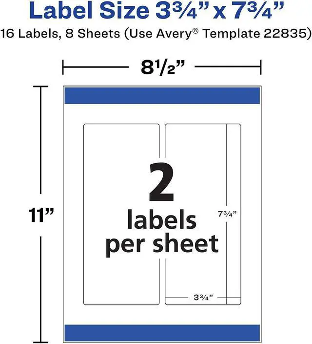 Alt view image 16 of 16 - Avery Label,Dur,Wrprnd,16/Pk,Wh 22835