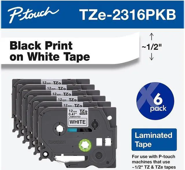 Alt view image 7 of 14 - Brother P-Touch TZe Flexible Tape Cartridge for P-Touch Labelers 1in x 26.2ft