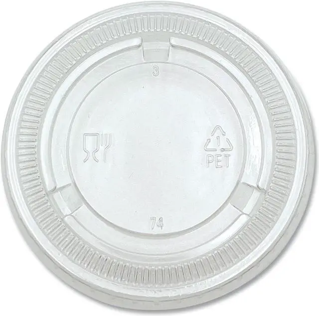 Main image of Boardwalk Souffle/Portion Cup Lids Fits 3.25 oz to 5.5 oz Portion Cups Clear 2 500/Pack PRTLID4