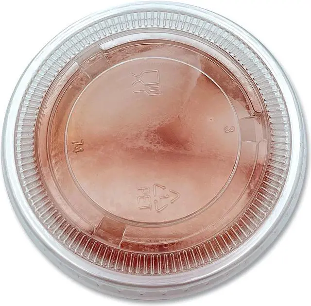 Alt view image 3 of 5 - Boardwalk Souffle/Portion Cup Lids Fits 3.25 oz to 5.5 oz Portion Cups Clear 2 500/Pack PRTLID4