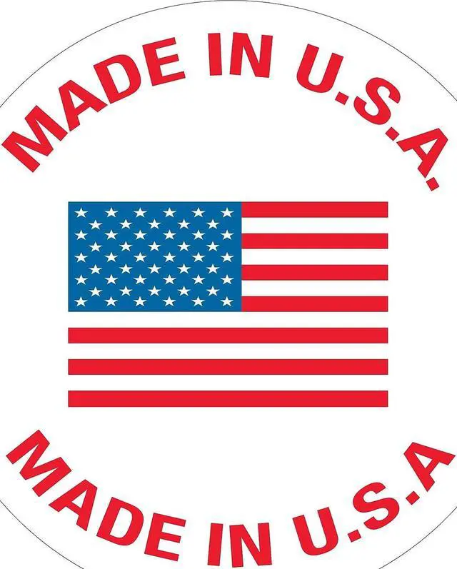 Main image of Tape Logic Labels "Made in U.S.A." 1" Circle Red/White/Blue 500 PER ROLL USA301
