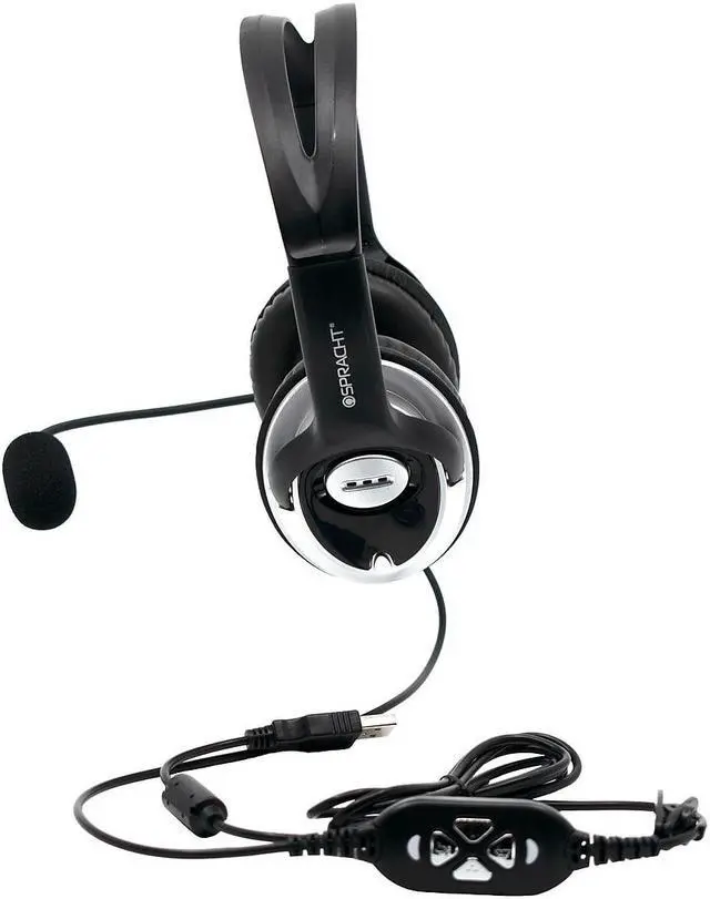 Alt view image 16 of 18 - Spracht Noise-Canceling Stereo On-the-Ear Computer Headset Black (ZUMWDUSB2)