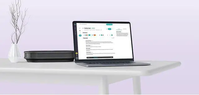 Alt view image 7 of 8 - Philips SmartMeeting Bluetooth Speakerphone with Sembly AI Meeting Assistant Dark Gray (PSE0501)