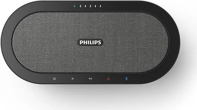 Alt view image 2 of 8 - Philips SmartMeeting Bluetooth Speakerphone with Sembly AI Meeting Assistant Dark Gray (PSE0501)