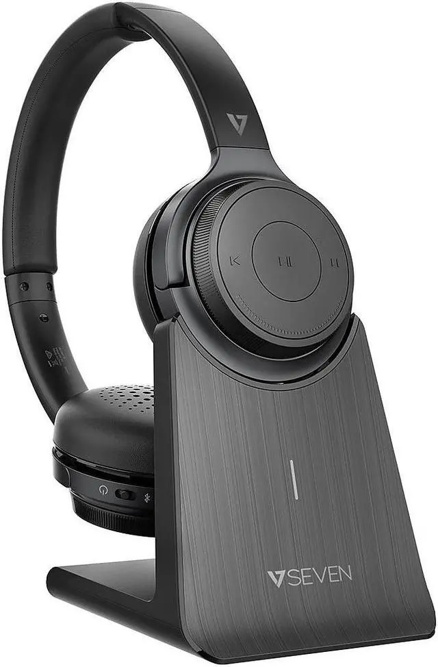 Alt view image 13 of 20 - V7 Wireless Stereo Headset On Ear Gray/Black (HB600S)