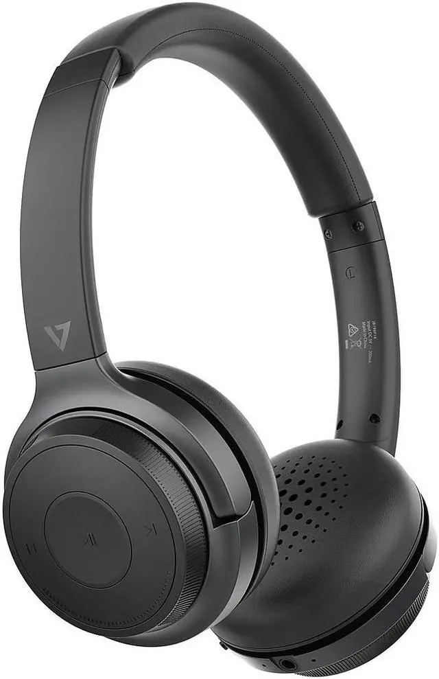 Alt view image 14 of 20 - V7 Wireless Stereo Headset On Ear Gray/Black (HB600S)