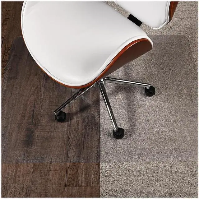 Alt view image 7 of 8 - Deflect-O SuperGrip Carpet & Hard Floor Chair Mat 36" x 48'' Medium-Pile Clear (CM23140SPR6COM) DEFCM23140SPR6C