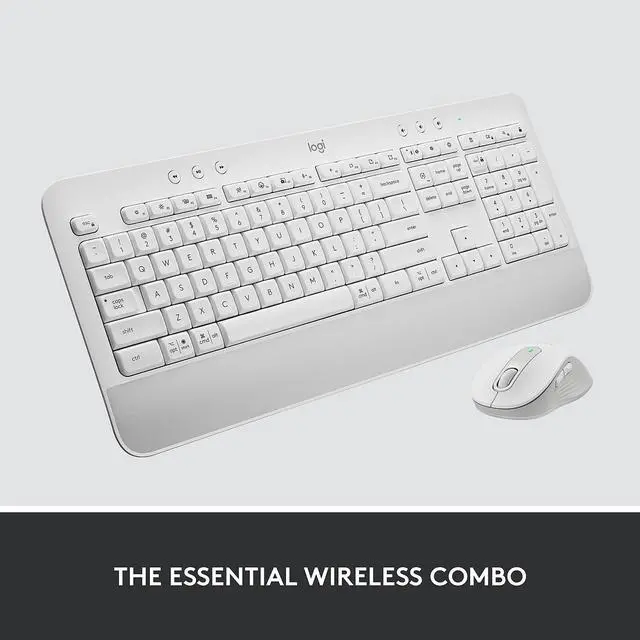 Alt view image 6 of 20 - Logitech Signature MK650 Combo for Business Wireless Mouse and Keyboard Off-White (920-011018)
