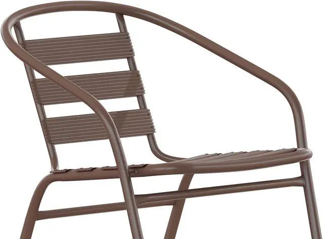 Alt view image 6 of 14 - Flash Furniture Lila Restaurant Stack Chair Bronze (TLH017CBZ)