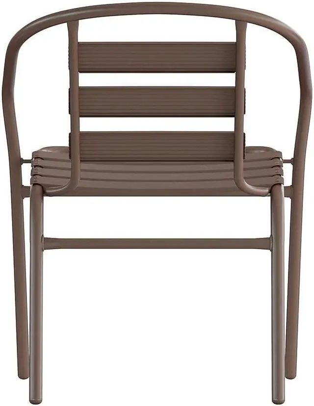 Alt view image 5 of 14 - Flash Furniture Lila Restaurant Stack Chair Bronze (TLH017CBZ)