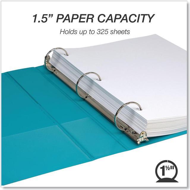 Alt view image 4 of 6 - Samsill Earth's Choice 1 1/2" 3-Ring View Binders Teal 2/Pack (SAMMP286577)
