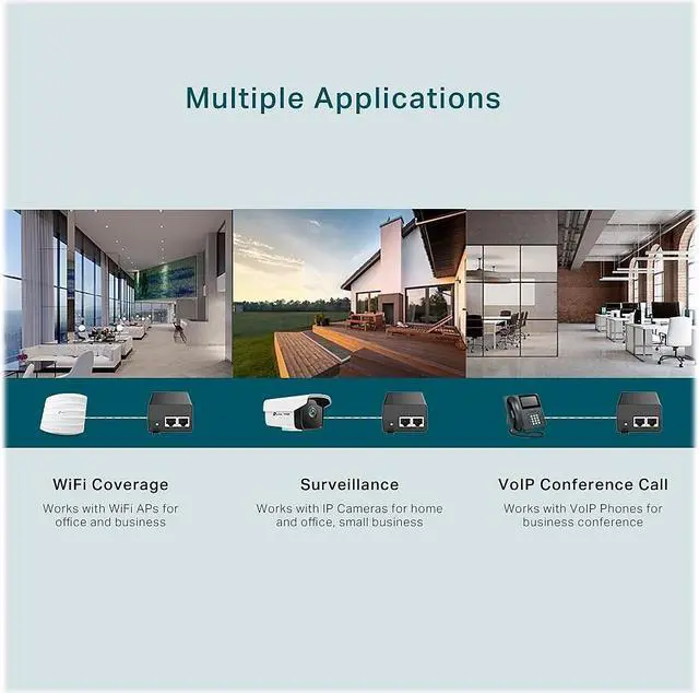 Alt view image 5 of 17 - TP-LINK PoE+ Injector Black (TL-POE160S) TLPOE160S