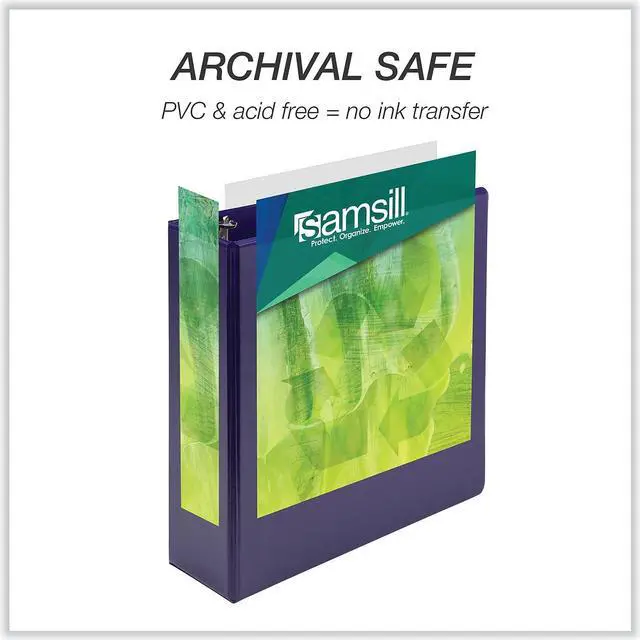 Alt view image 3 of 5 - Samsill Earth's Choice 3" 3-Ring View Binders Purple 2/Pack (SAMU86808)