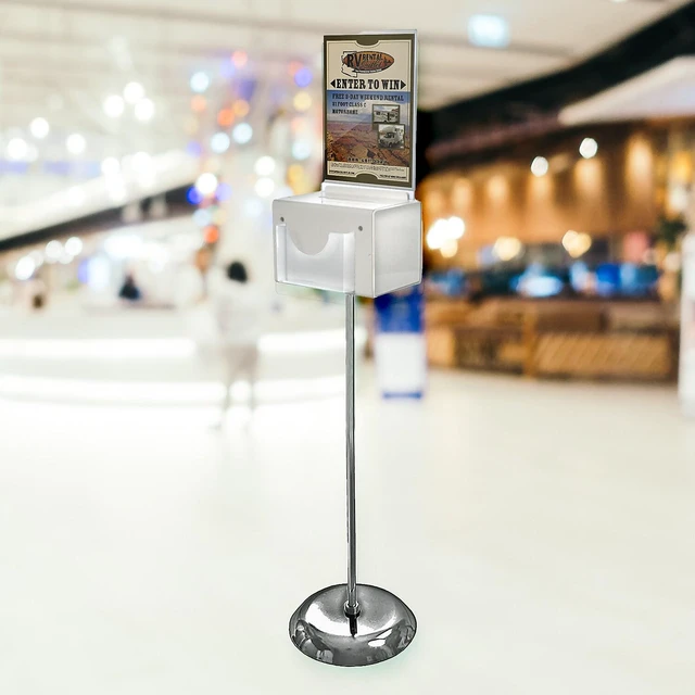 Alt view image 6 of 6 - Azar Displays White Suggestion Box with Pocket L 206320-WHT