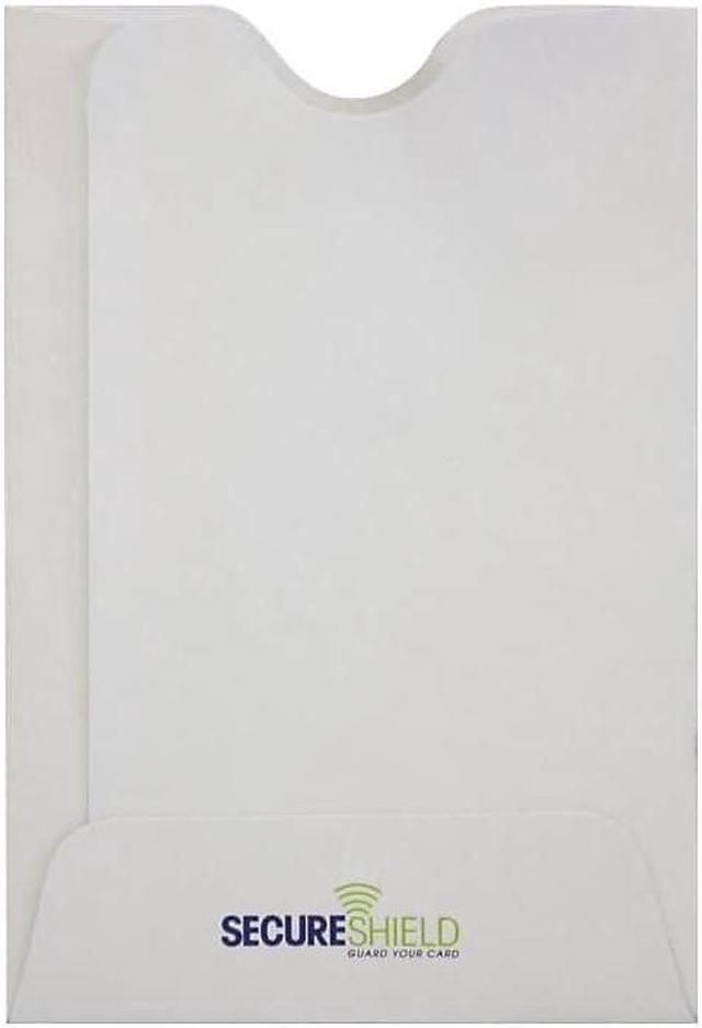 LUX RFID Blocking Credit Card Sleeve (2 3/8 x 3 1/2) 50/Pack 32lb. White -  SecureShield (PC1807PL-50) 