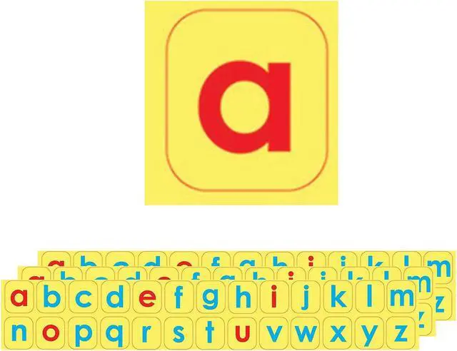 Main image of Ashley Productions Die-Cut 1" Magnetic Foam Lowercase Letters Assorted Colors 104 Pieces Per Pack 3 Packs (ASH40001-3)
