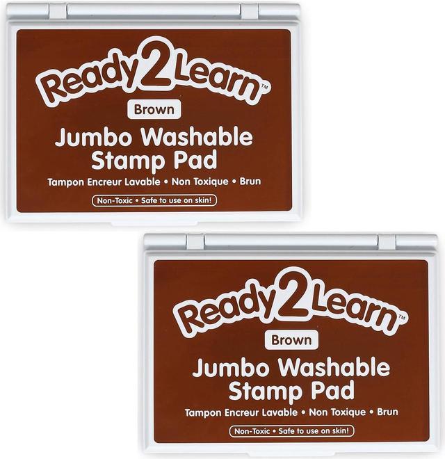 Center Enterprises® Ready2Learn™ Jumbo Washable Stamp Pad, Brown, Pack of 6