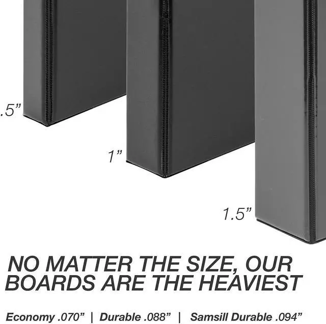 Alt view image 8 of 12 - Samsill 1/2" 3-Ring View Binders Black 12/Pack (I08510C)