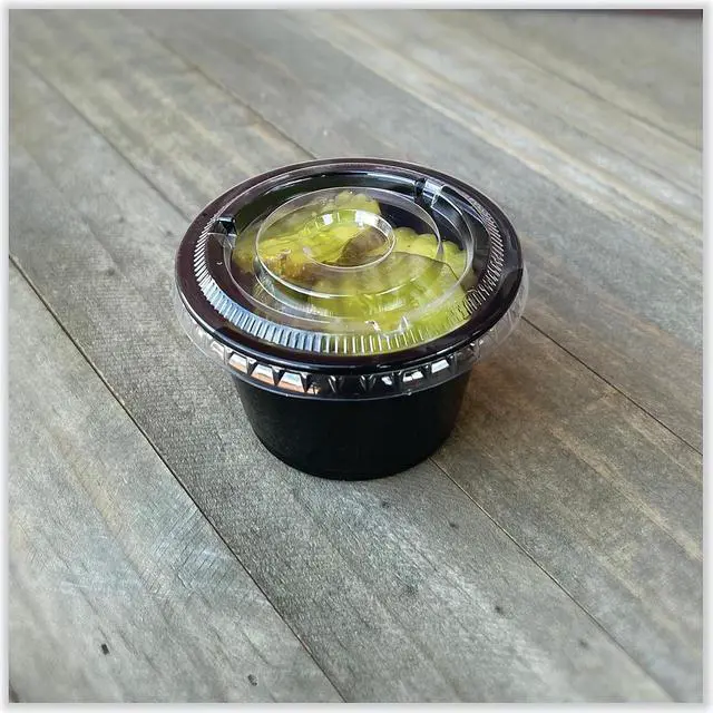 Alt view image 2 of 5 - Boardwalk Souffle/Portion Cups 4 oz Polypropylene Black 2 500/Carton PRTN4BL