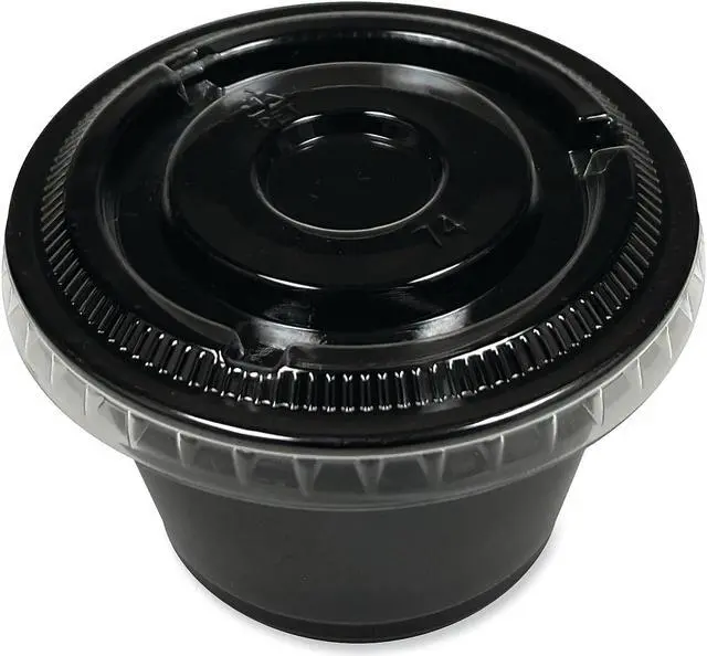 Alt view image 4 of 5 - Boardwalk Souffle/Portion Cups 4 oz Polypropylene Black 2 500/Carton PRTN4BL