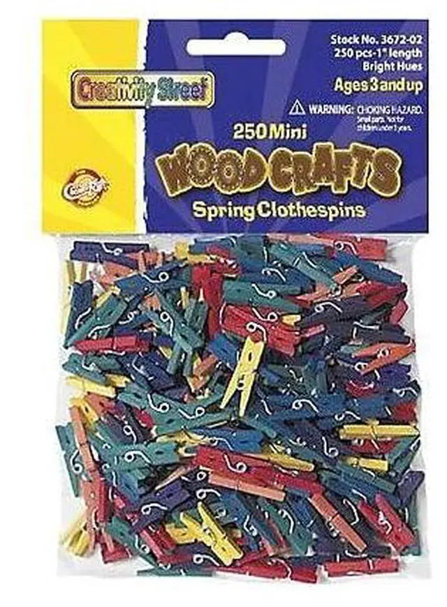 Alt view image 2 of 3 - Chenille Kraft Clothespins Mini Spring 250/PK 2 PK/BD CK-367202