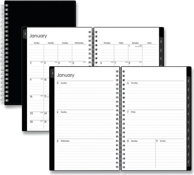 Alt view image 2 of 8 - 2024 AT-A-GLANCE 8.75 x 7 Harmony Daily Hardcover Planner Berry Cover 609980659