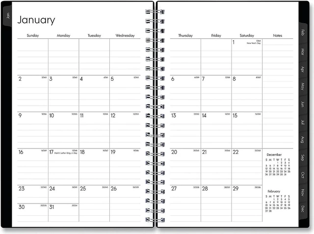Alt view image 4 of 8 - 2024 AT-A-GLANCE 8.75 x 7 Harmony Daily Hardcover Planner Berry Cover 609980659